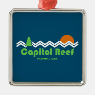 Capitol Reef National Park Retro Metal Ornament