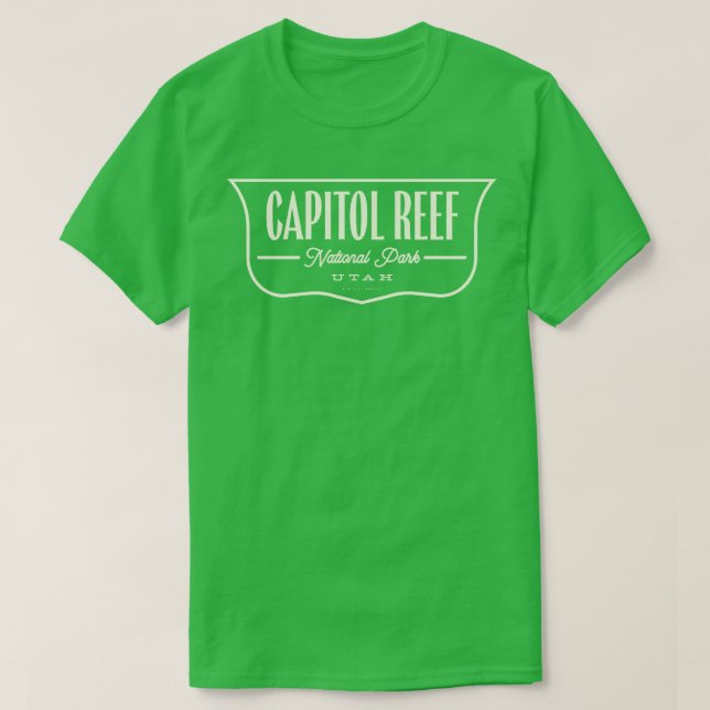 Capitol Reef National Park Shield Tan T-Shirt (Design Front)