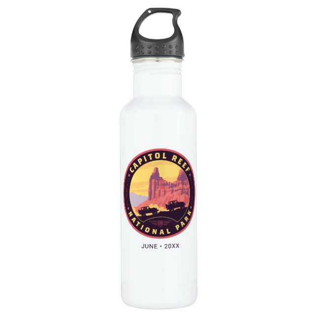 Capitol Reef National Park Stainless Steel Water Bottle (Front)
