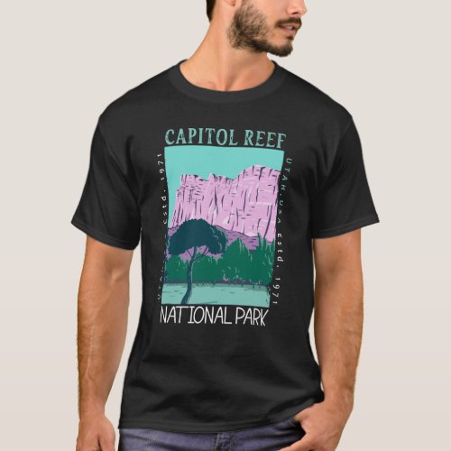  Capitol Reef National Park Utah Distressed Retro T_Shirt