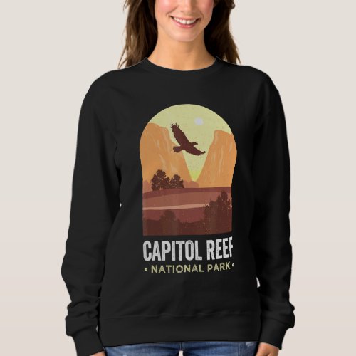 Capitol Reef National Park Utah Falcon Eagle Vinta Sweatshirt