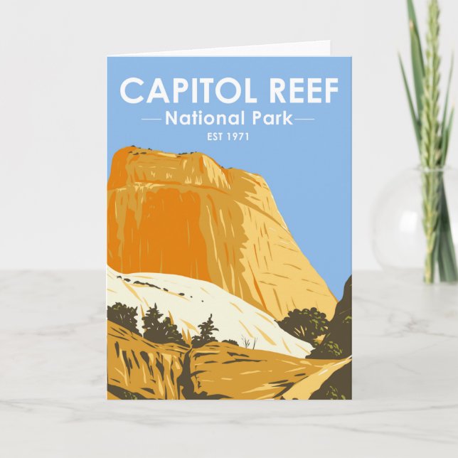  Capitol Reef National Park Utah Golden Throne Card (Front)