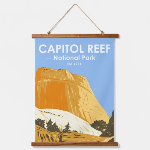  Capitol Reef National Park Utah Golden Throne Hanging Tapestry