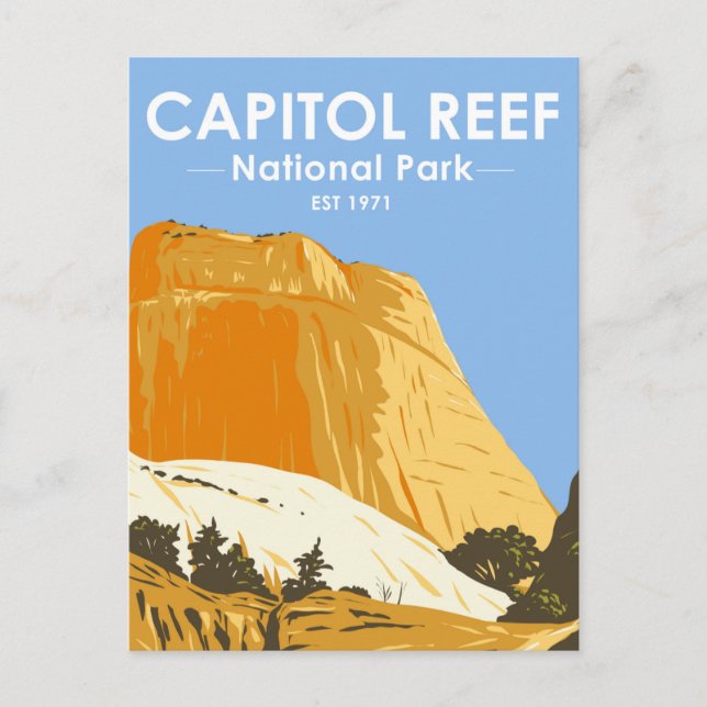  Capitol Reef National Park Utah Golden Throne Postcard (Front)