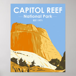  Capitol Reef National Park Utah Golden Throne Poster