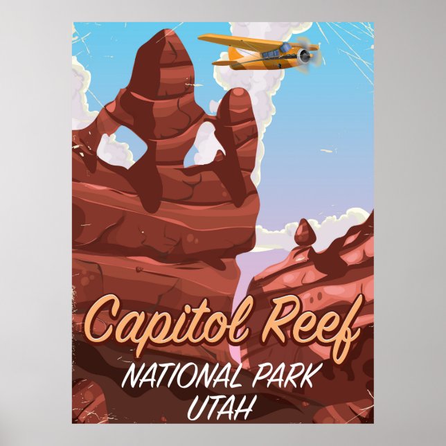 Capitol Reef National park Utah travel poster. Poster (Front)