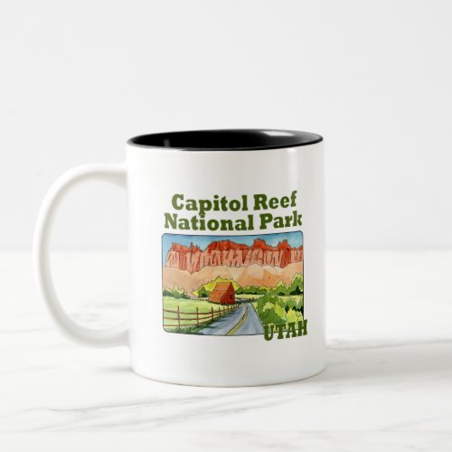 capitol reef national park utah Two_Tone coffee mug