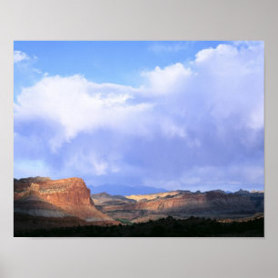Capitol Reef National Park, Utah. USA. Cumulus Poster