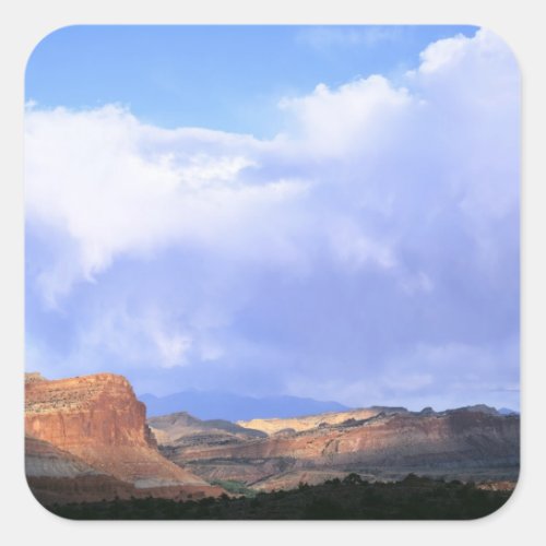 Capitol Reef National Park Utah USA Cumulus Square Sticker