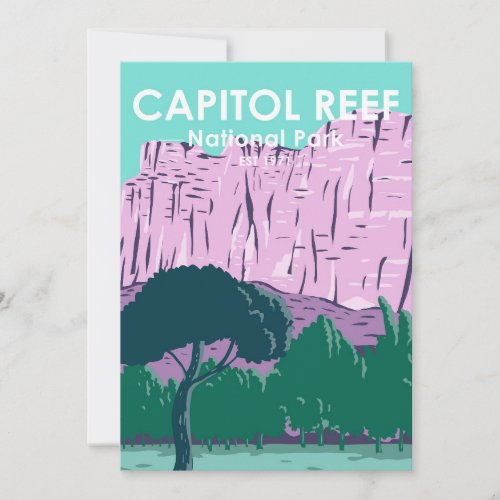  Capitol Reef National Park Utah Vintage  Holiday Card