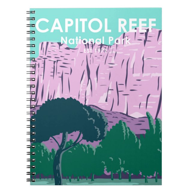  Capitol Reef National Park Utah Vintage Notebook (Front)