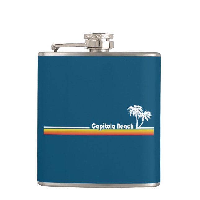 Capitola Beach California Flask (Front)