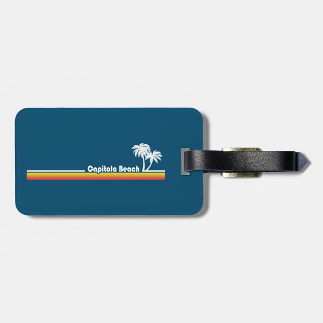 Capitola Beach California Luggage Tag (Back Horizontal)