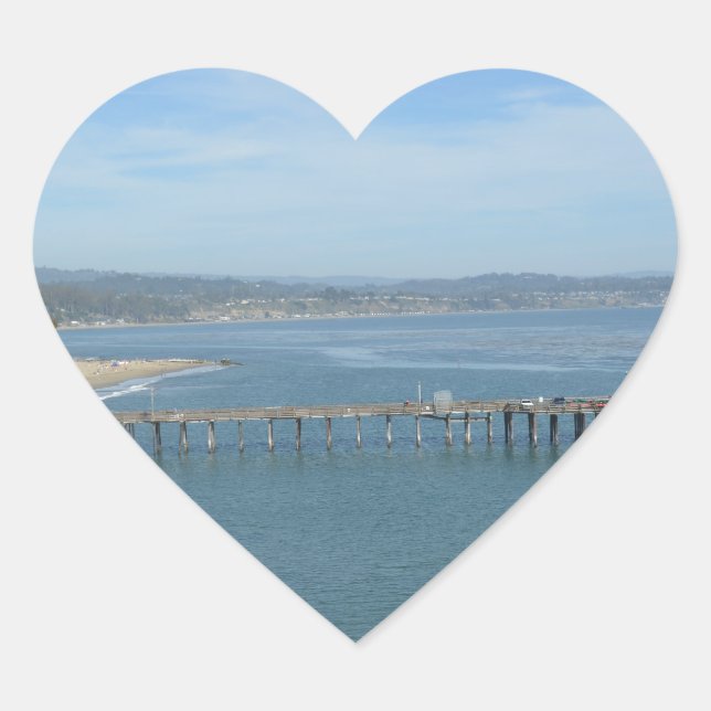Capitola CA Heart Sticker (Front)