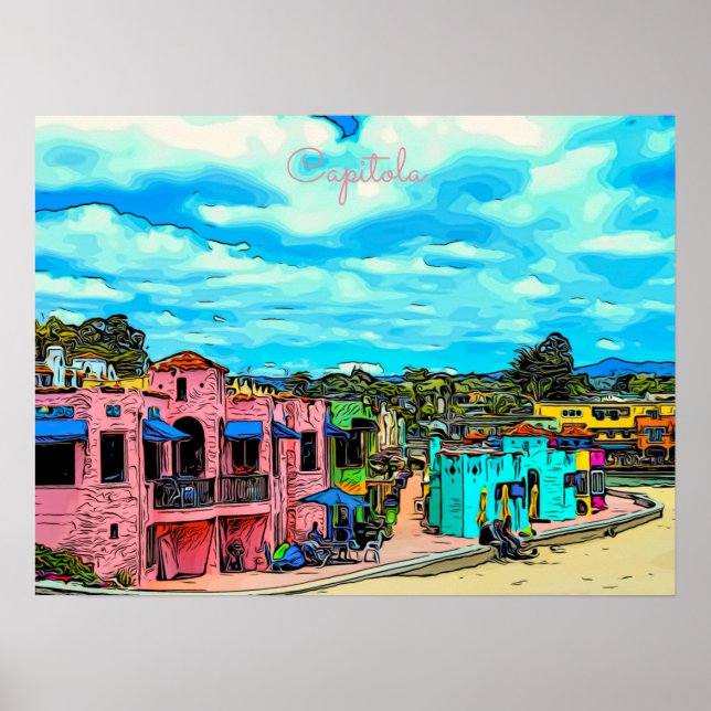 Capitola Cacitas California Coast Poster (Front)
