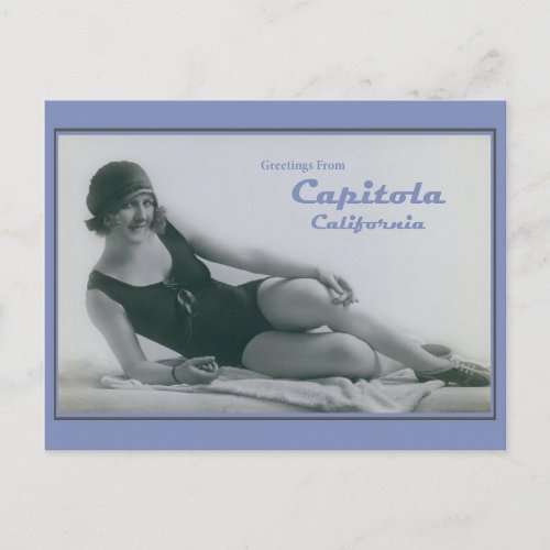 Capitola California Bathing Beauty  Postcard