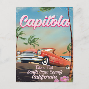 Capitola California Vintage travel poster Postcard