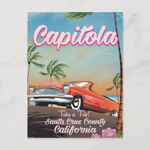Capitola California Vintage travel poster Postcard