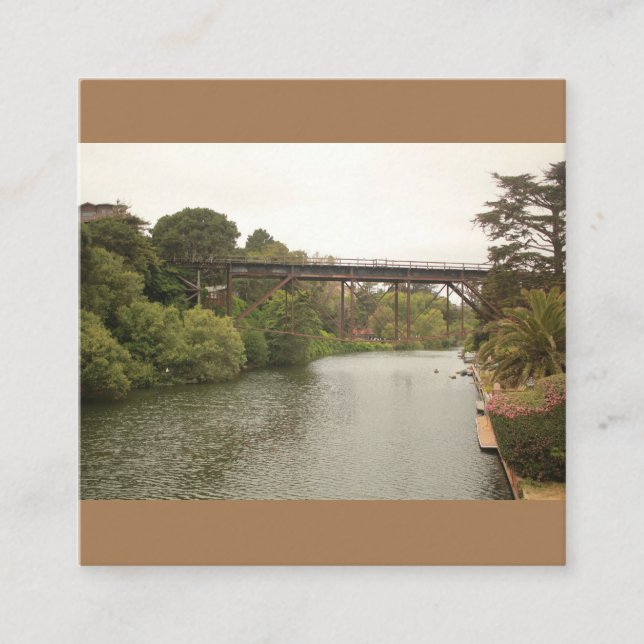 Capitola scenic waterway and bridge square business card (Front)