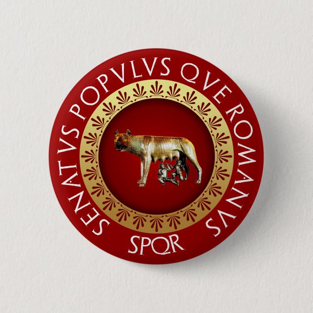 Capitoline Wolf Button (Front)