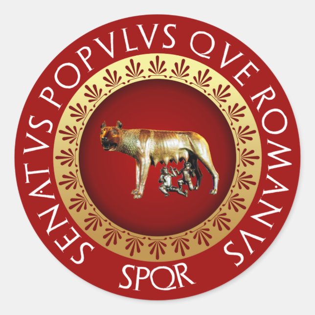 Capitoline Wolf Classic Round Sticker (Front)