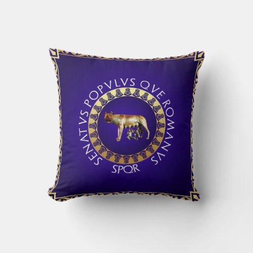 Capitoline Wolf Throw Pillow