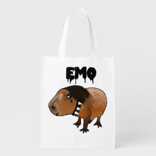 Capivara Emo  Grocery Bag
