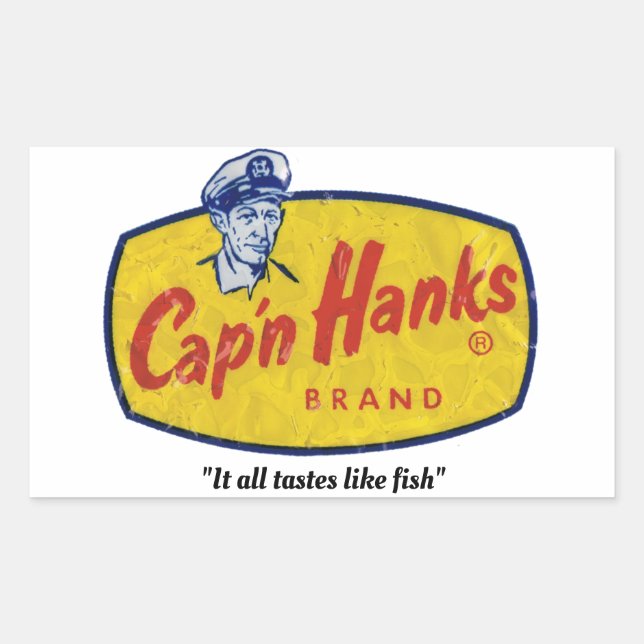 Cap'n Hanks Brand Rectangular Sticker (Front)