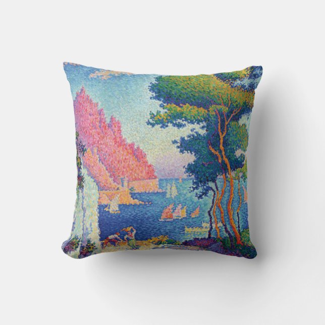 Capo di Noli by Paul Signac Throw Pillow (Front)