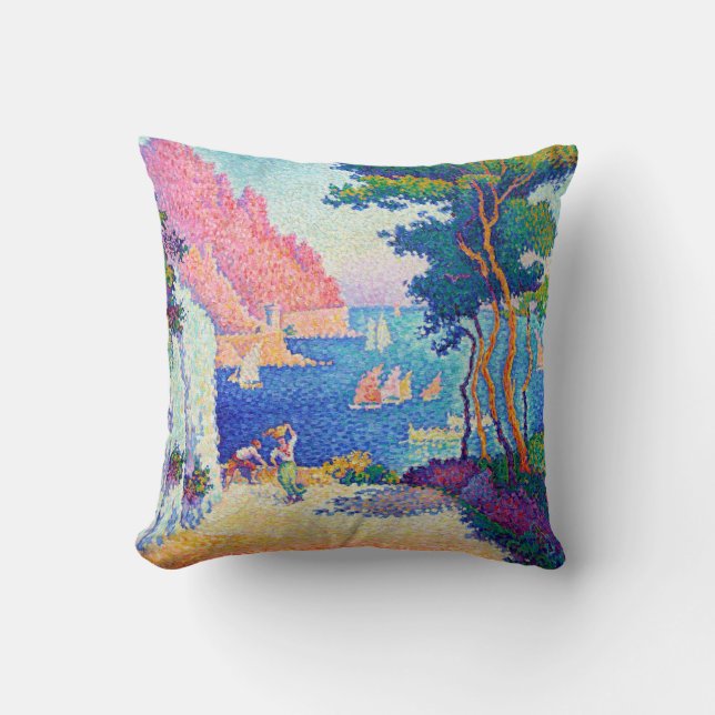 Capo di Noli, Signac Throw Pillow (Front)
