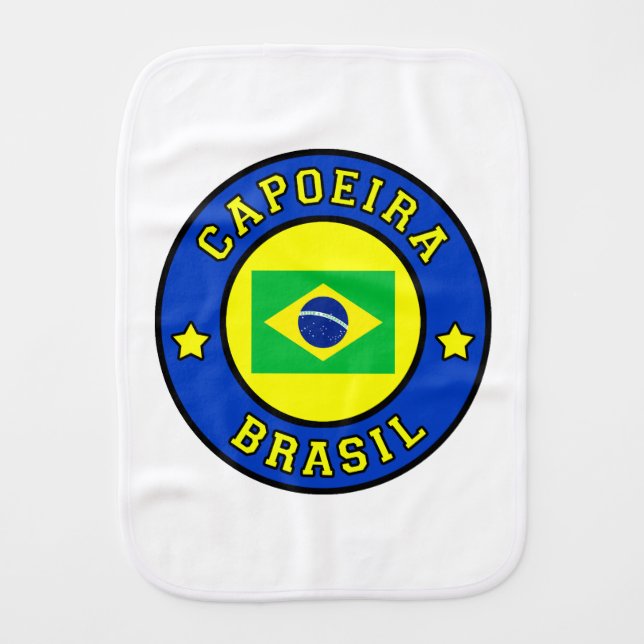 Capoeira Brasil Baby Burp Cloth (Front)