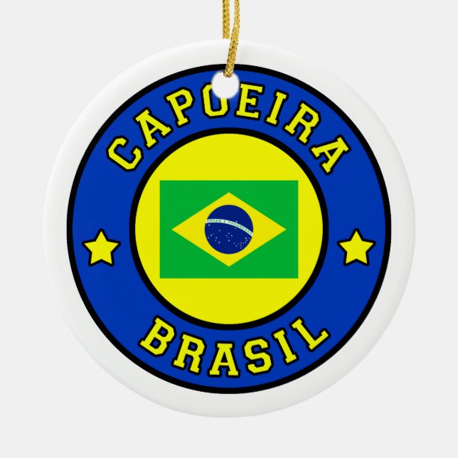 Capoeira Brasil Ceramic Ornament (Front)