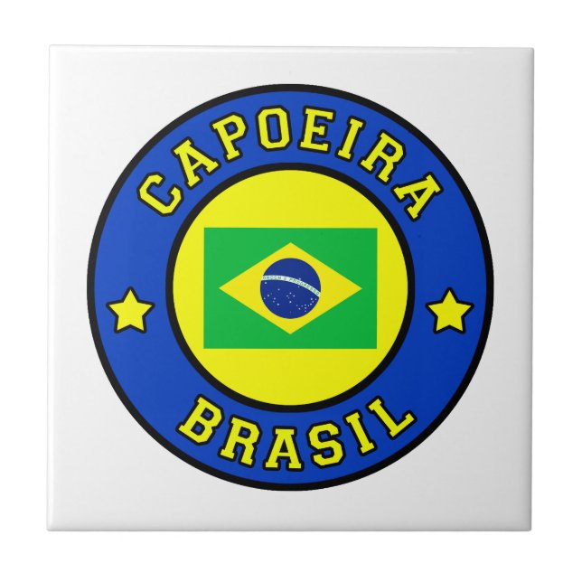 Capoeira Brasil Ceramic Tile (Front)