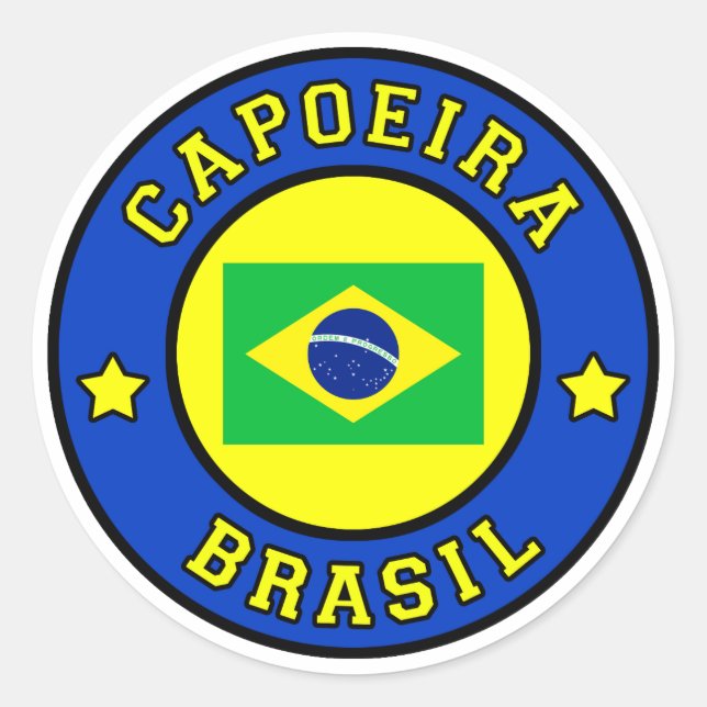 Capoeira Brasil Classic Round Sticker (Front)