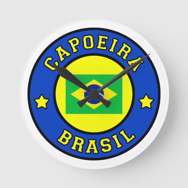 Capoeira Brasil Round Clock (Front)