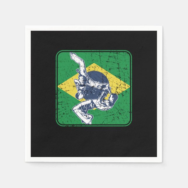 Capoeira Brazil Martial Artist Brazilian Martial A Napkins (Front)