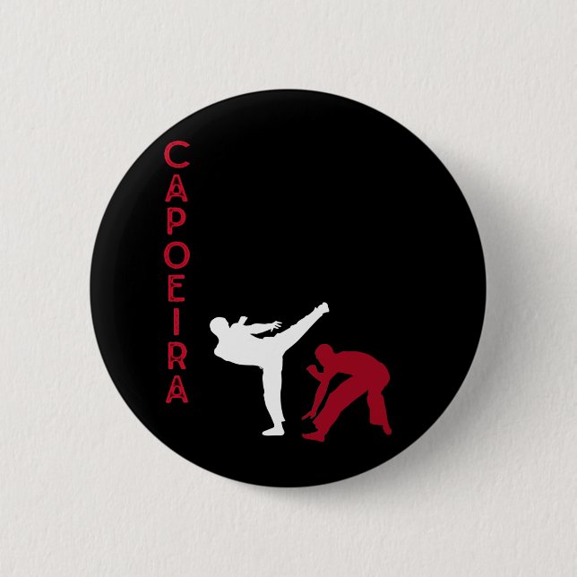 Capoeira Brazilian Martial Arts Button (Front)