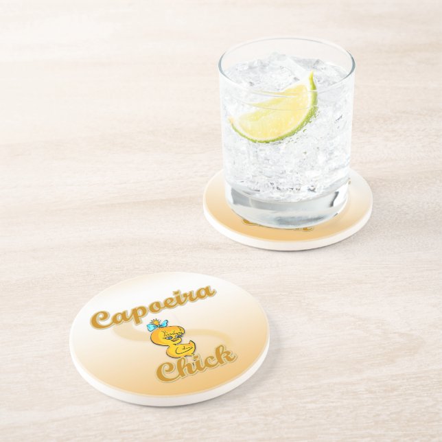 Capoeira Chick Drink Coaster (Side)