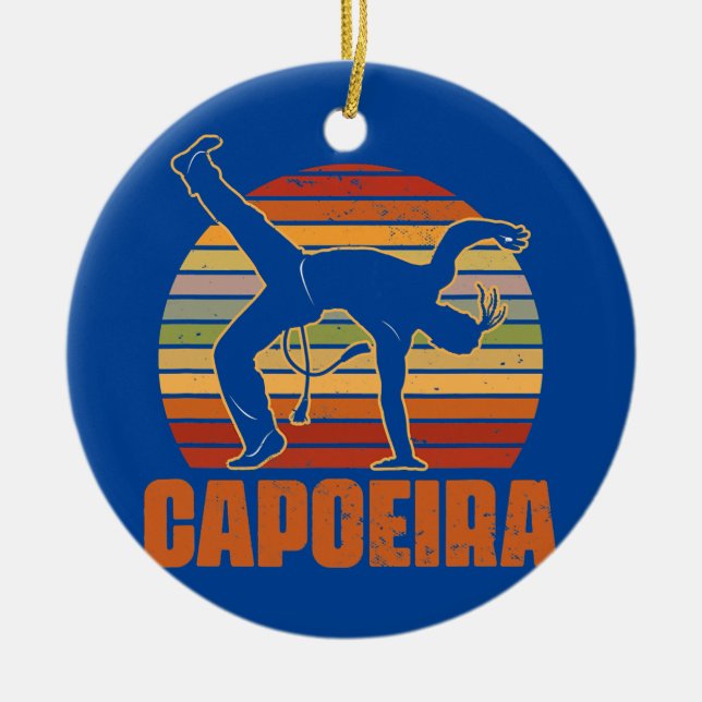 Capoeira Kickboxing Dance Fight Mixed Martial Ceramic Ornament (Front)