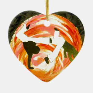 capoeira love mma martial arts axe brazil ceramic ornament