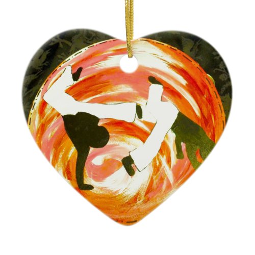 capoeira love mma martial arts axe brazil ceramic ornament