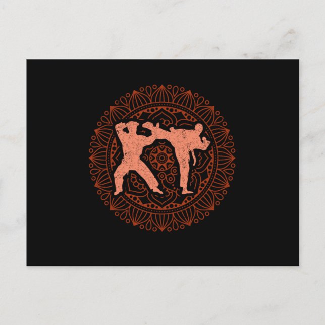 Capoeira Mandala Brazilian Dance Fight Acrobatic G Postcard (Front)
