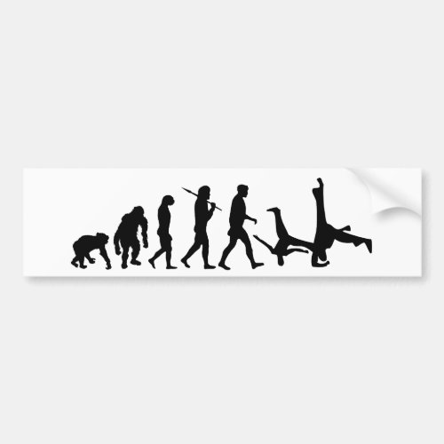 Capoeira martial arts dance evolution gift bumper sticker