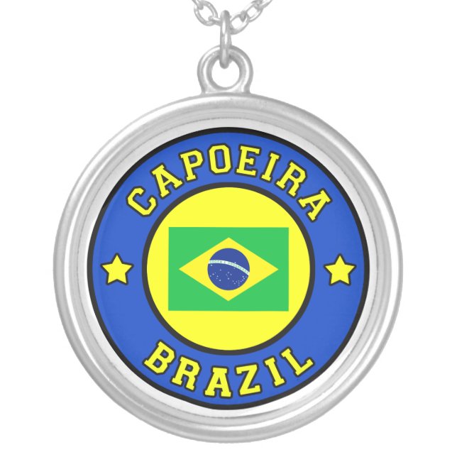 Capoeira Silver Plated Necklace (Front)