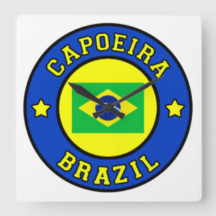Capoeira Square Wall Clock