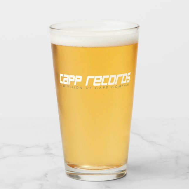 CAPP Records Beer Glass (Front Filled)
