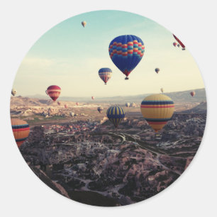 Cappadocia Turkey Hot Air Balloons Classic Round Sticker