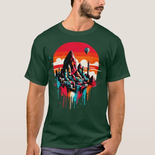 Cappadocia Turkey Retro Design T_Shirt