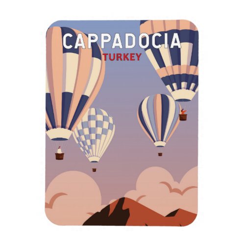 Cappadocia Turkey Retro Travel Art Vintage  Magnet