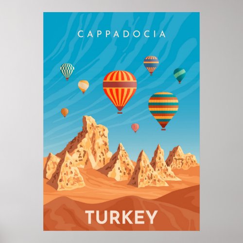 Cappadocia Turkey Travel Poster